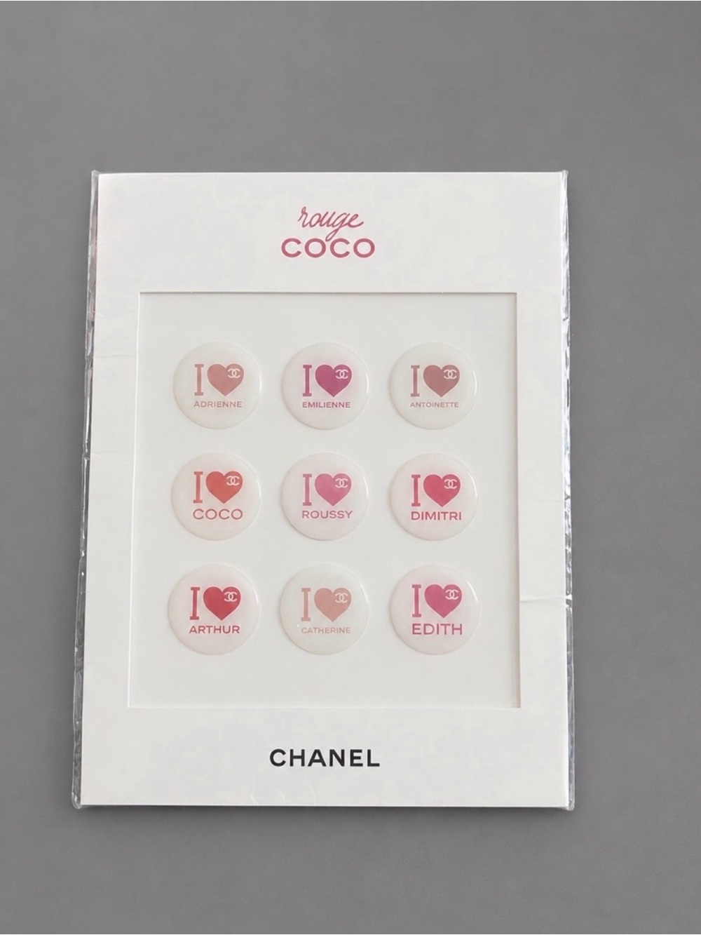 Rare CHANEL Rouge Coco Promo Sticker Set Sealed Collectible 9 Stickers